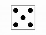 Dice showing number 5 for random selection
